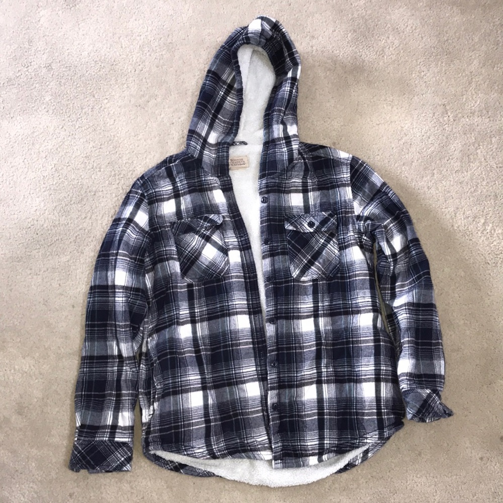 Cozy Sherpa flannel jacket
